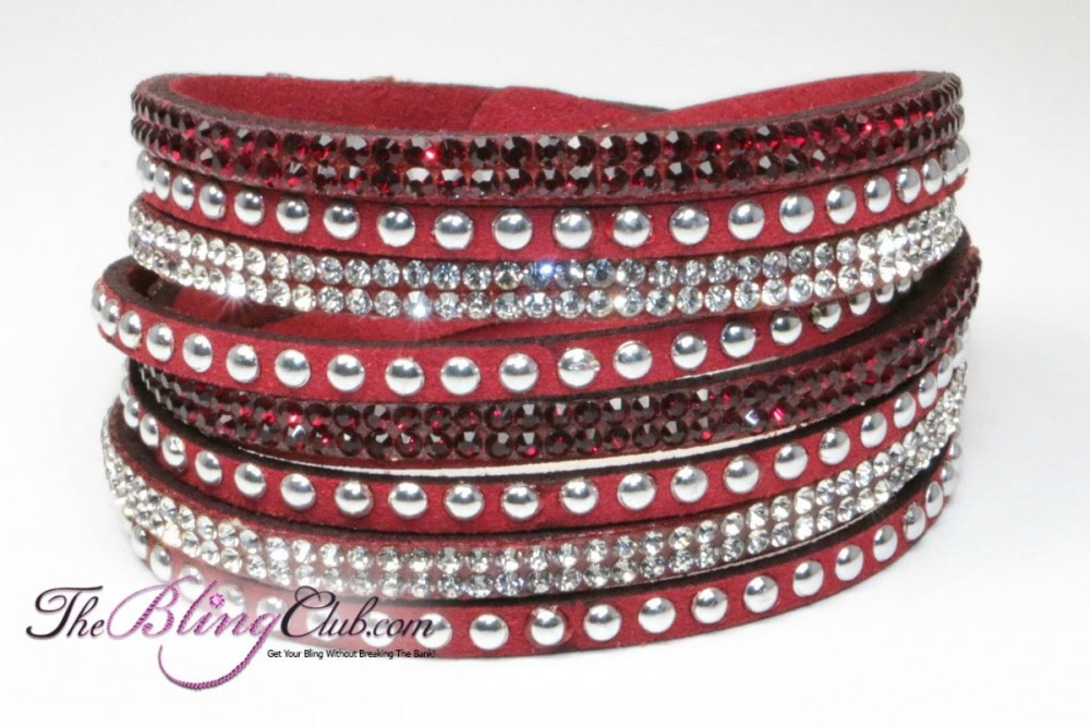 red-vegan-leather-swarovski-wrap-bracelet-crystals-and-studs