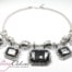 the bling club lightweight statement necklace adjustable smoky quartz stones