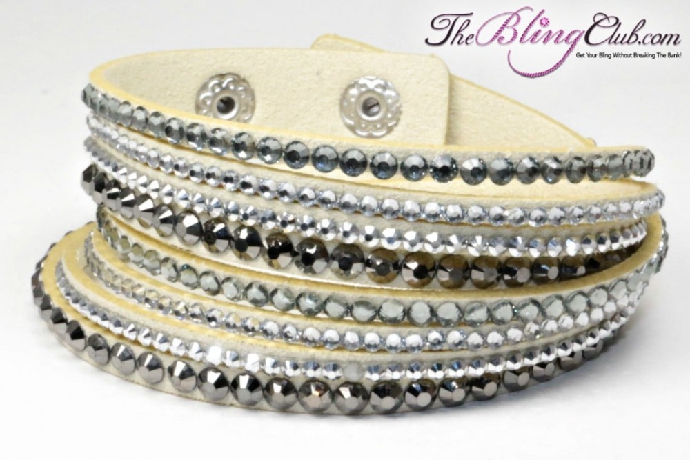theblingclub.com tan crystal swarovski wrap bracelet