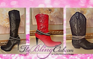 the bling club boots with wrap bracekelets as anklets