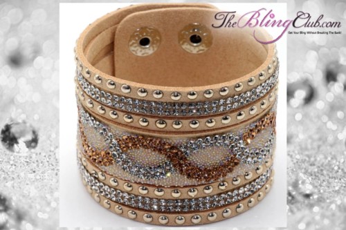 theblingclub.com tan infinity crystal swarovski bling bracelet