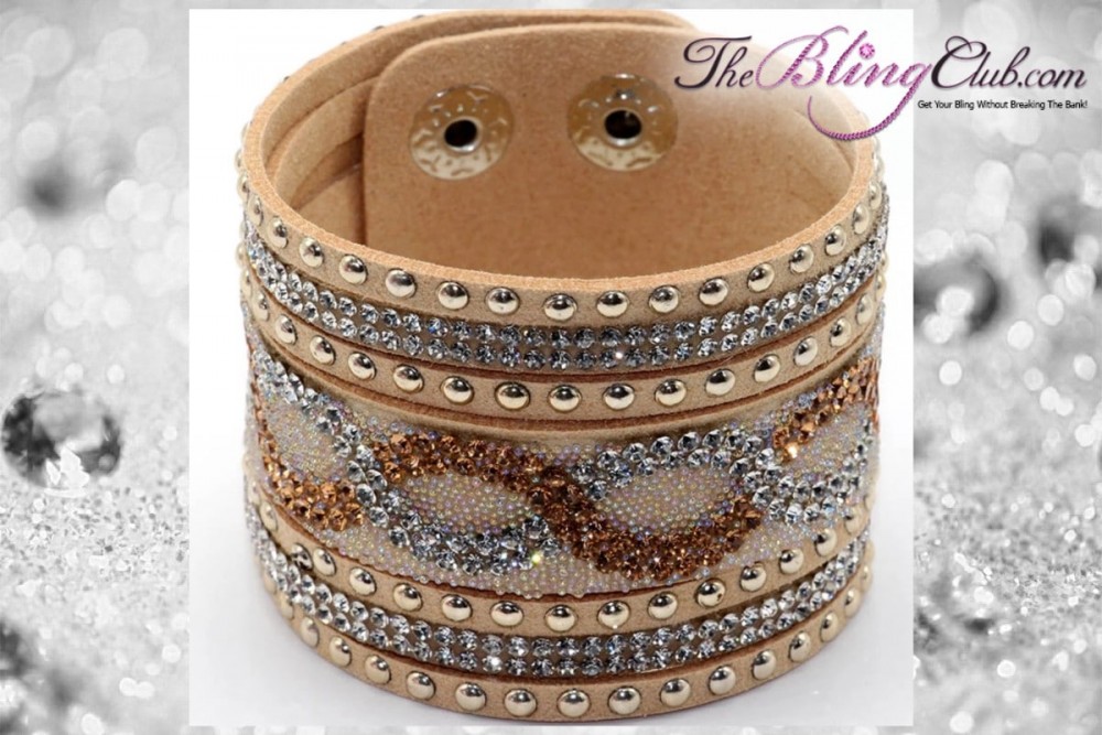 theblingclub.com tan infinity crystal swarovski bling bracelet