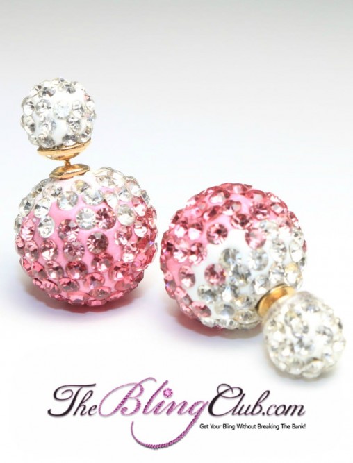 theblingclub.com swarovski pink shamballa crystal post earrings giveaway