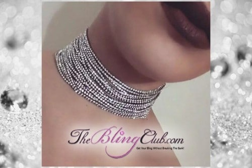 the bling club 15 row crystal bling rhinestone choker necklace main pic