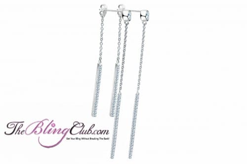 theblingclub.com pave crystal platinum plated front and back dangle chandelier earrings