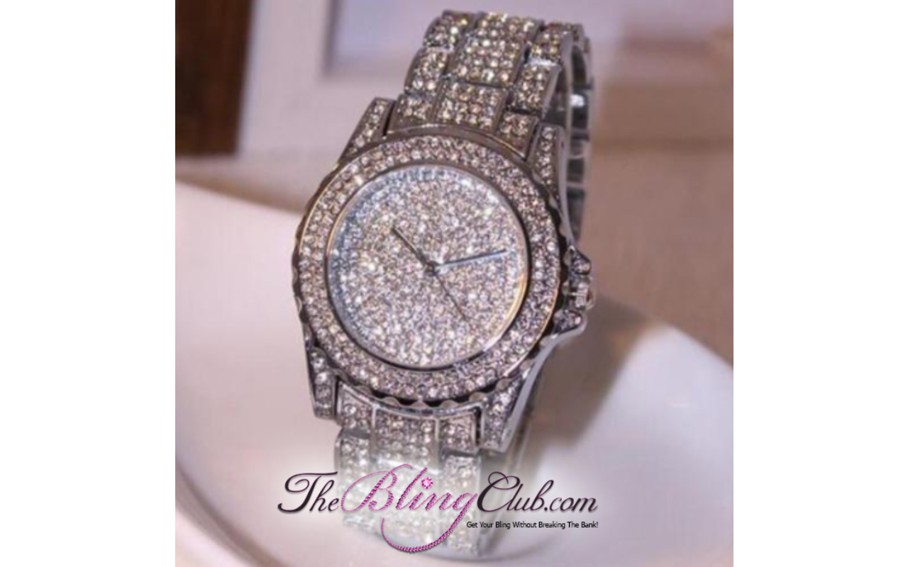 The Bling Club big bling hip hop bling watch side view