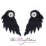 the bling club matte black angel wing earrings