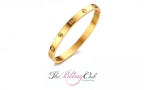 the bling club cartier love yellow luxury gold bangle crystals