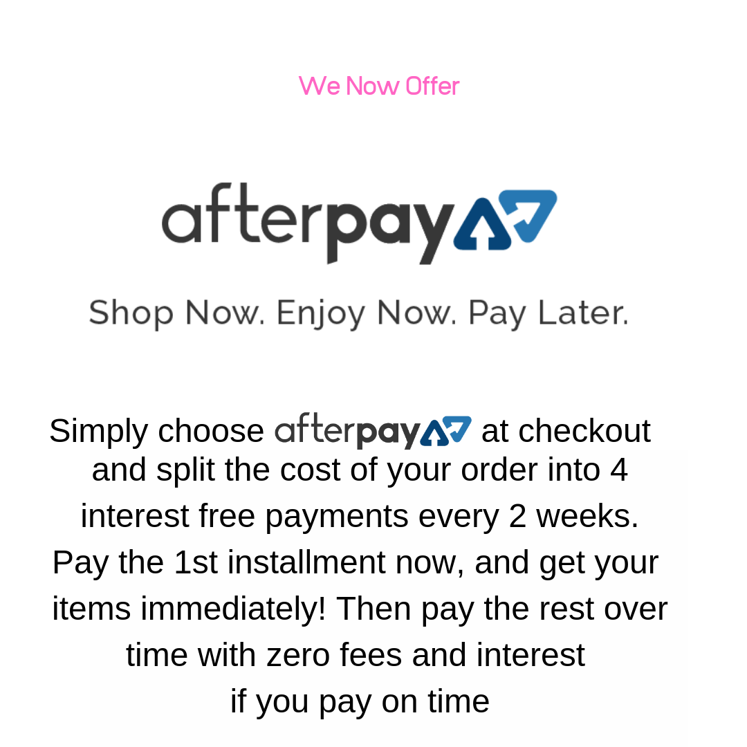 We Now Offer afterpay 