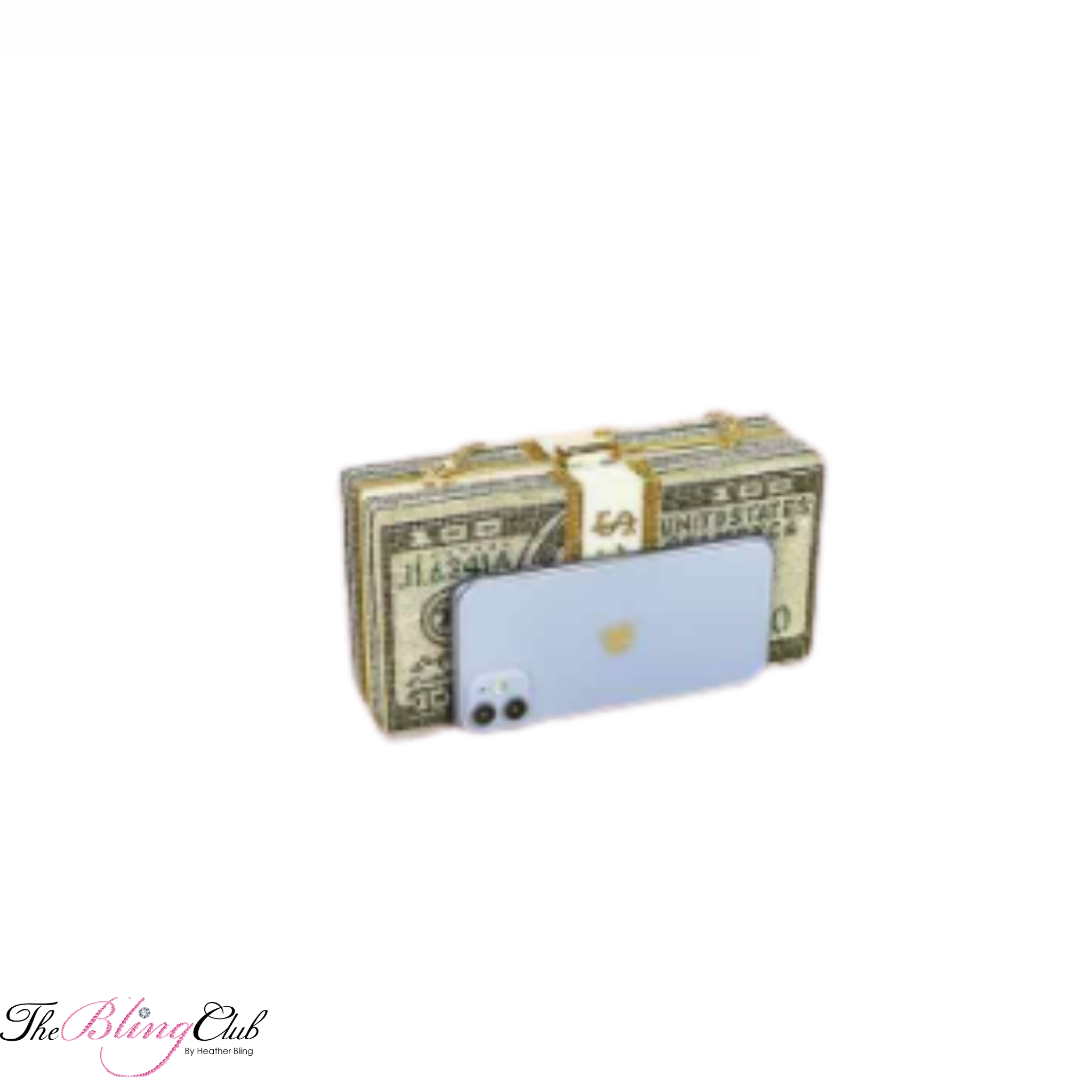the bling club stacks of cash crystal bling bag cross body clutch 10 grand money bag crystal strap iphone