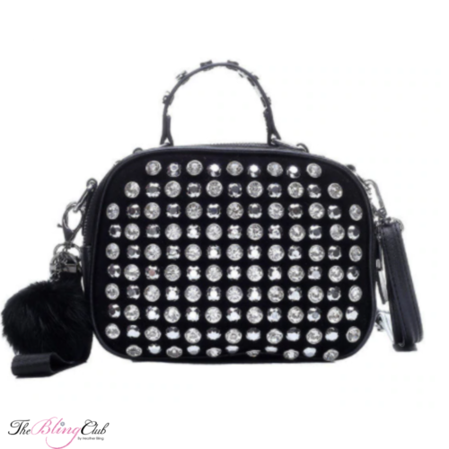 the bling club Studded Moto Bling Cross Body Tote main pic