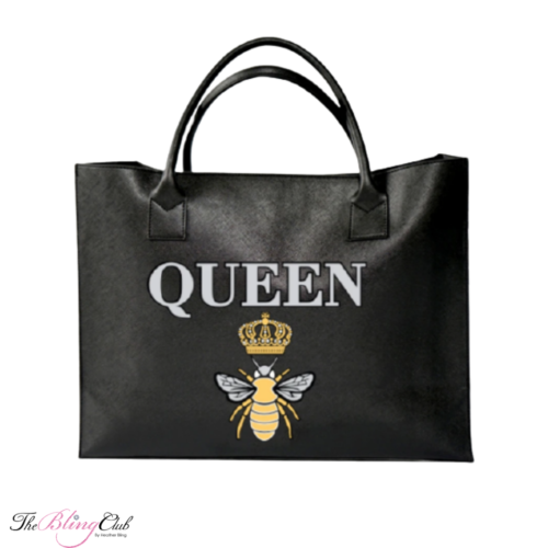 the bling club queen bee gucci vegan leather tote