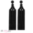 the bling club long black tassel handmade boho silk earring