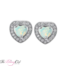 the bling club sterling silver ca swarovski opal heart stud earrings